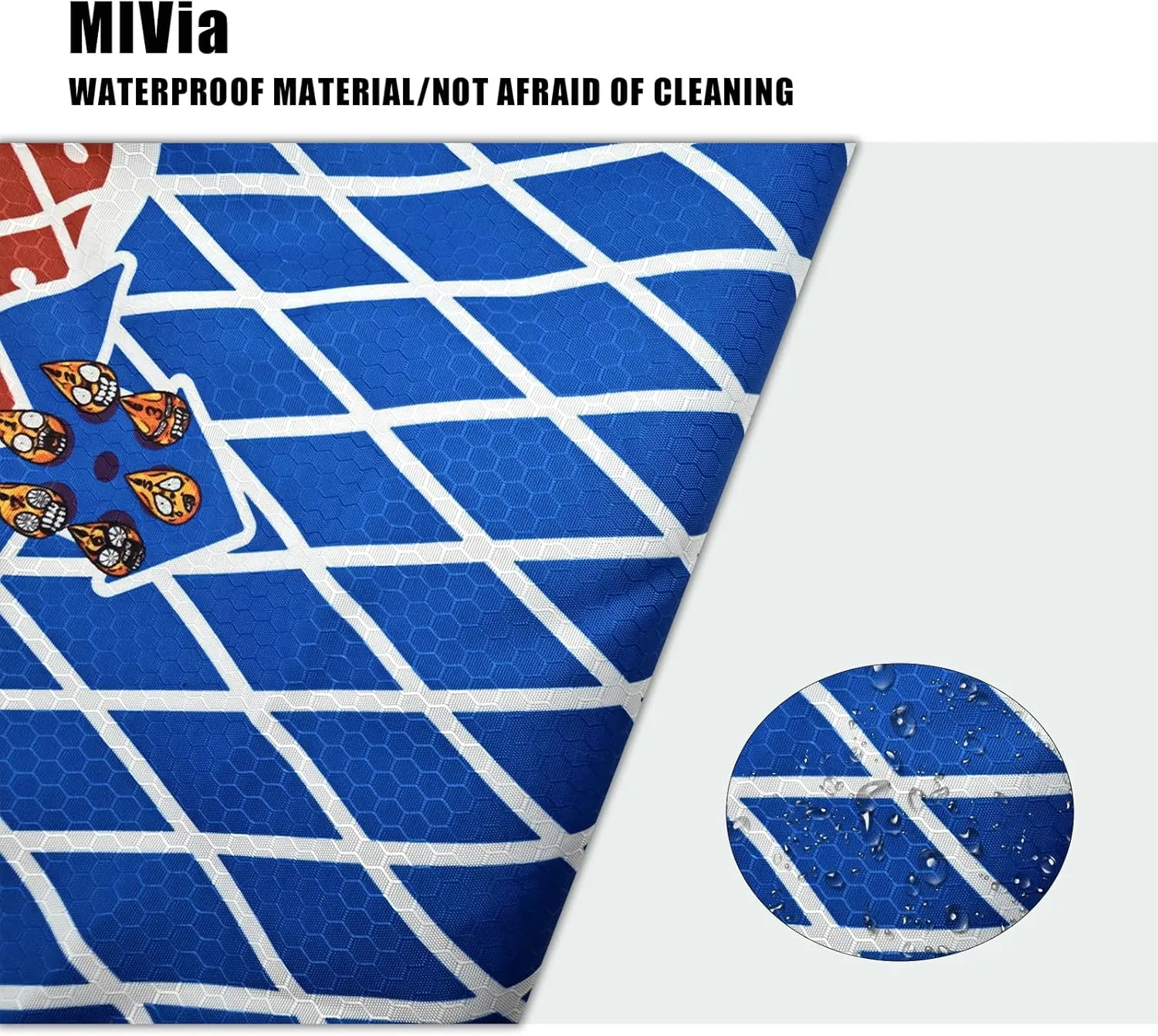MIVia Anime Blue Gym Drawstring Bags (33.5 * 44cm) Drawstring Sackpack Cool geometry Sports Bag Canvas Drawstring Backpack Anime Dragon String Bag suitable for Gym Yoga Travel