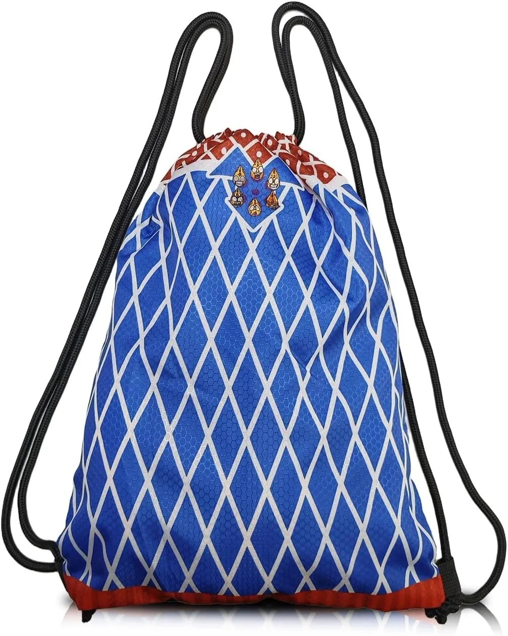 MIVia Anime Blue Gym Drawstring Bags (33.5 * 44cm) Drawstring Sackpack Cool geometry Sports Bag Canvas Drawstring Backpack Anime Dragon String Bag suitable for Gym Yoga Travel