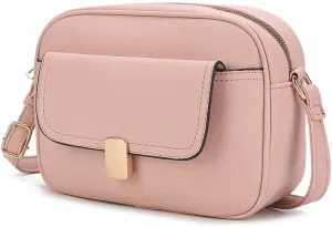 MKF Collection Crossbody Bag for Women, Vegan Leather Crossover Handbag Messenger Purse