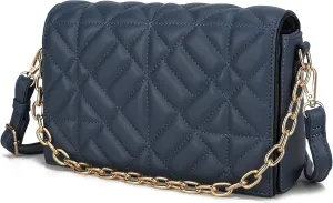 MKF Collection Crossbody Bag for Women, Vegan Leather Designer Crossover Lady Messenger Purse