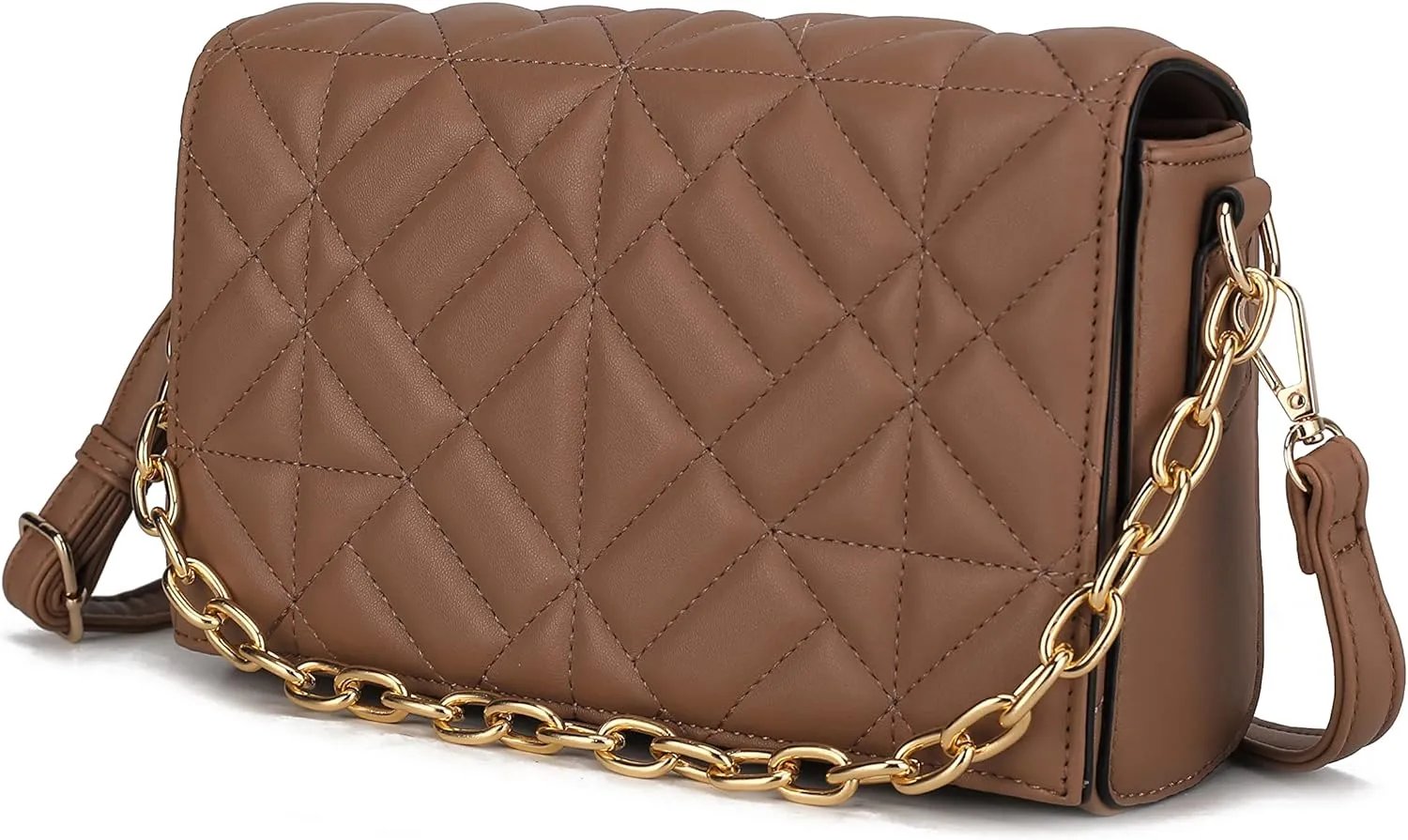 MKF Collection Crossbody Bag for Women, Vegan Leather Designer Crossover Lady Messenger Purse