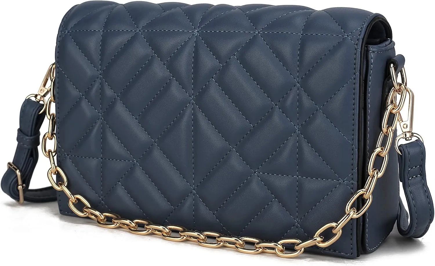 MKF Collection Crossbody Bag for Women, Vegan Leather Designer Crossover Lady Messenger Purse