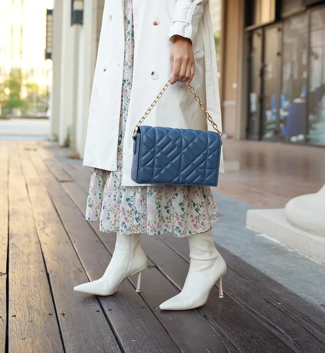 MKF Collection Crossbody Bag for Women, Vegan Leather Designer Crossover Lady Messenger Purse