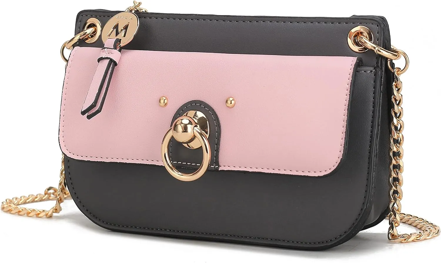 MKF Collection Crossbody Bag for Women, Vegan Leather Shoulder Bag Chain Strap Handbag Purse By Mia K