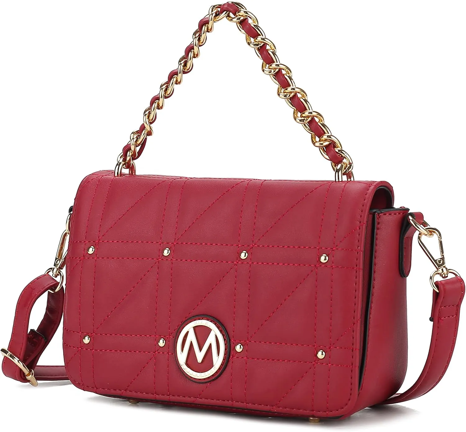MKF Collection Crossbody Handbag for Women, Vegan Leather Shoulder bag Fashion Messenger Purse