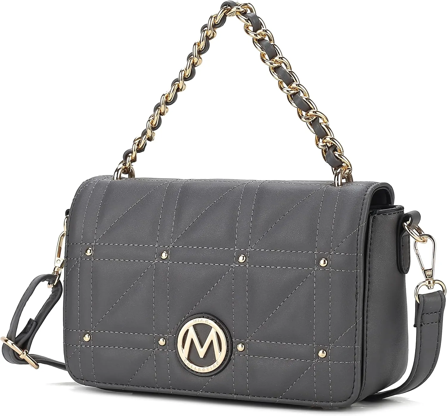 MKF Collection Crossbody Handbag for Women, Vegan Leather Shoulder bag Fashion Messenger Purse