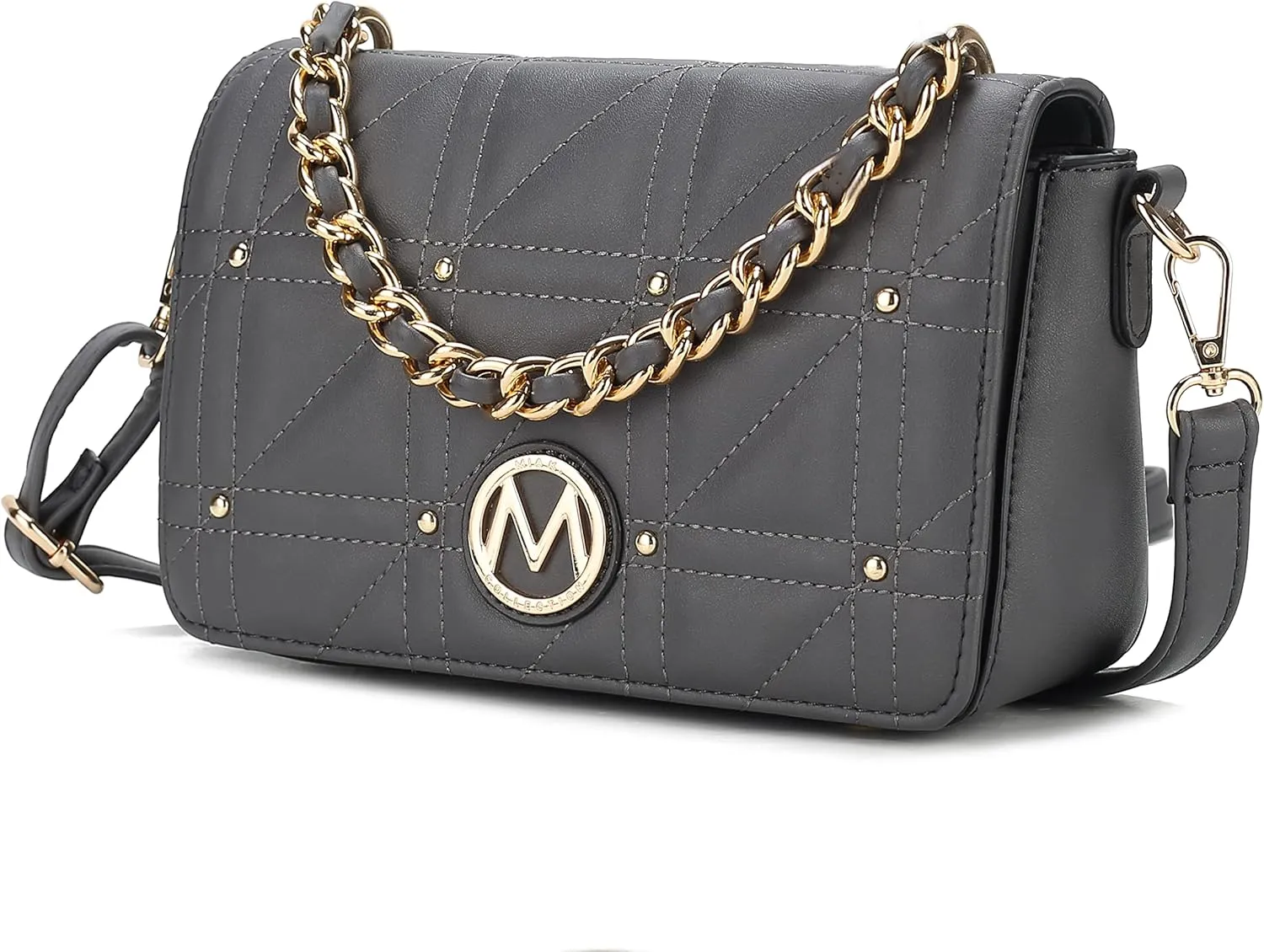 MKF Collection Crossbody Handbag for Women, Vegan Leather Shoulder bag Fashion Messenger Purse