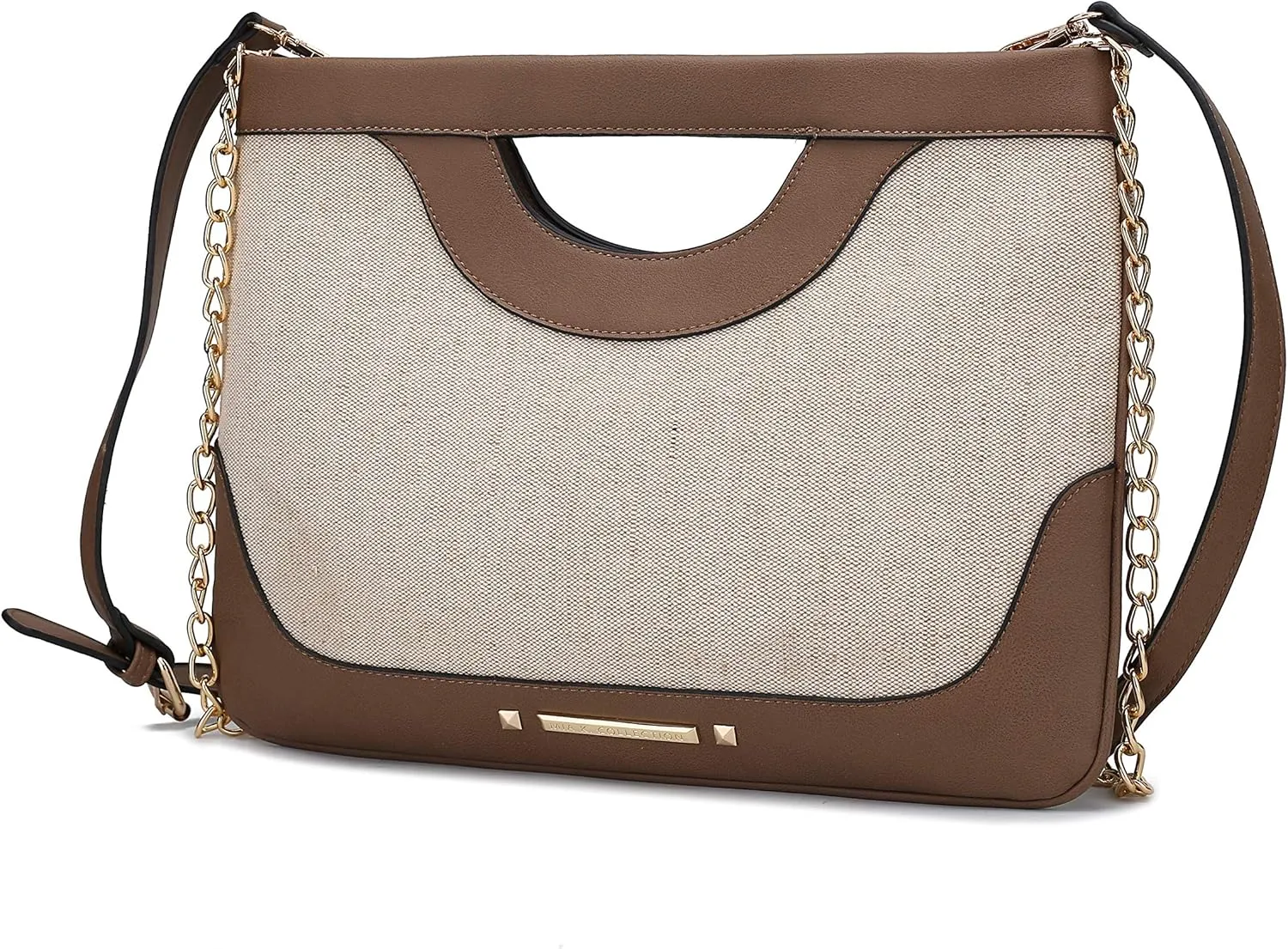 MKF Crossbody Bag for Women – PU Leather Lady Pocketbook Handbag – Side Messenger Purse, Shoulder Chain Strap