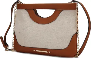 MKF Crossbody Bag for Women – PU Leather Lady Pocketbook Handbag – Side Messenger Purse, Shoulder Chain Strap