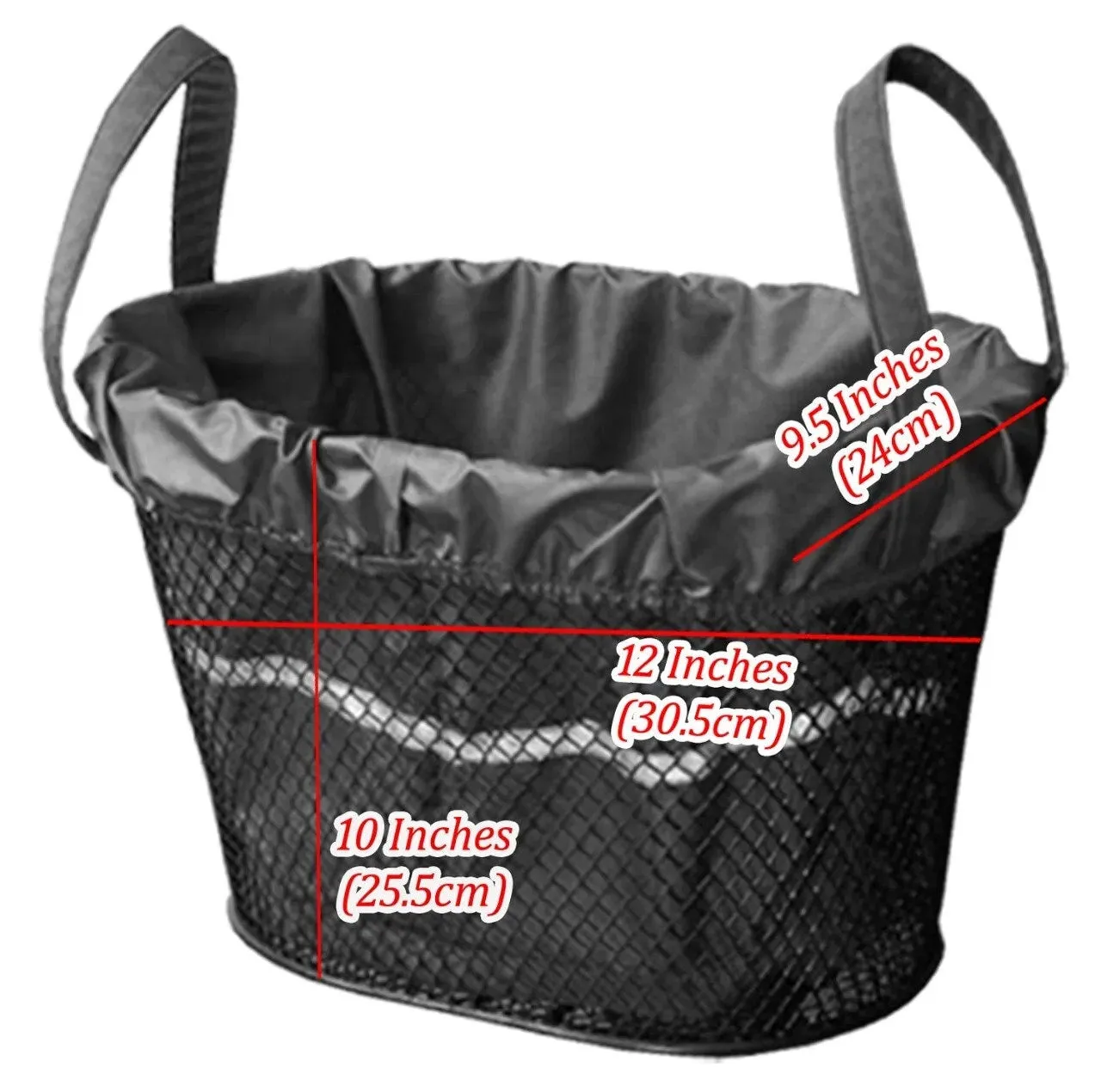 Mobility Scooter Front Basket Bag Liner & Rain Cover Waterproof Black Grey Blue Red