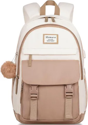 MOMUVO Backpacks for Girls, 15.6 Inch Laptop School Bag Cute College Backpack Large Bookbags for Teens Women Students Anti Theft Travel Daypack