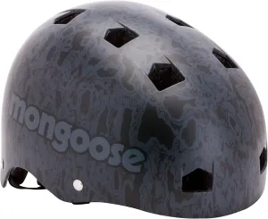 Mongoose BMX Bike Helmet, Multi Sport Kids Helmet, Grey/Black, Youth
