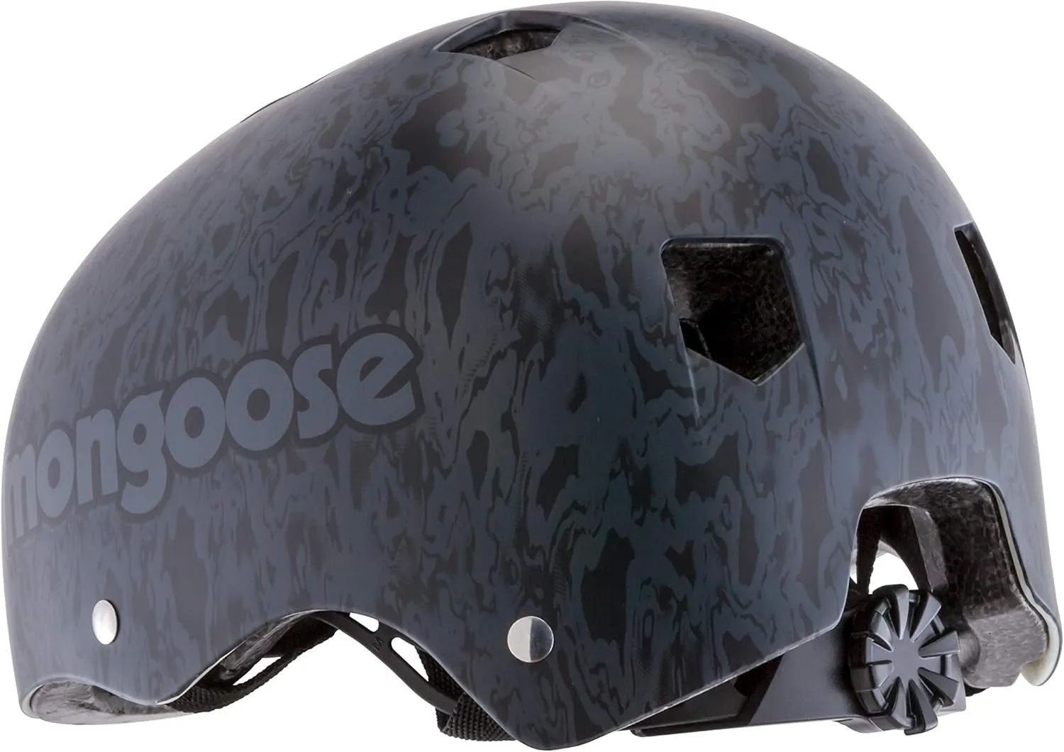 Mongoose BMX Bike Helmet, Multi Sport Kids Helmet, Grey/Black, Youth