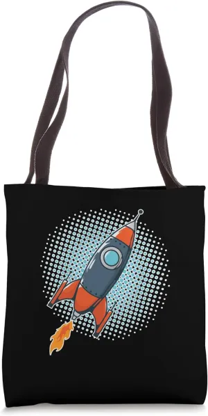 Moon Rocket Comic Tote Bag