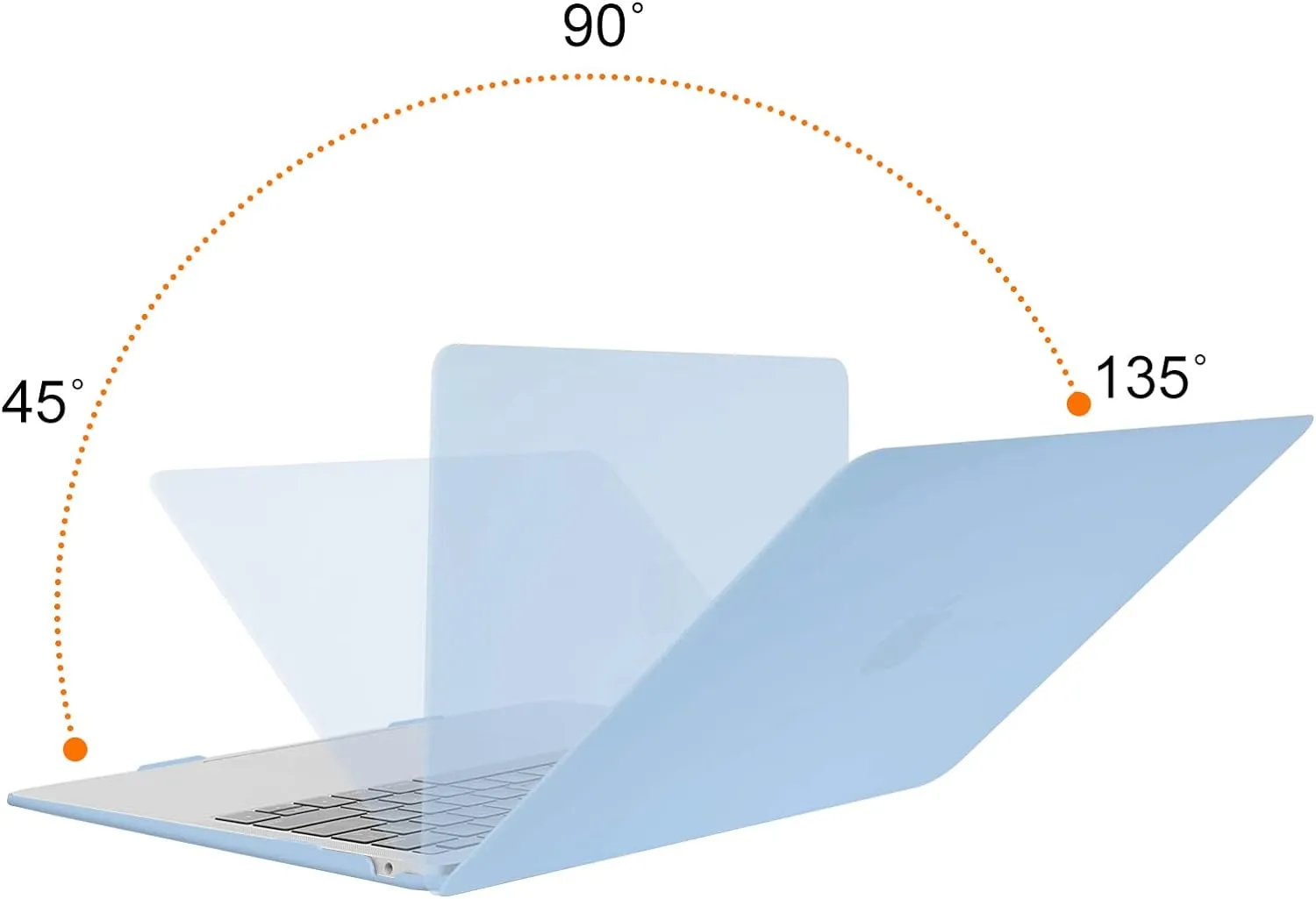 MOSISO Compatible with MacBook Air 13 inch Case M1 Chip 2021-2018 Release A2337 A2179 A1932, Plastic Hard Shell&Keyboard Cover&Screen Film&Storage Bag for MacBook Air 13.3 inch Case, Airy Blue