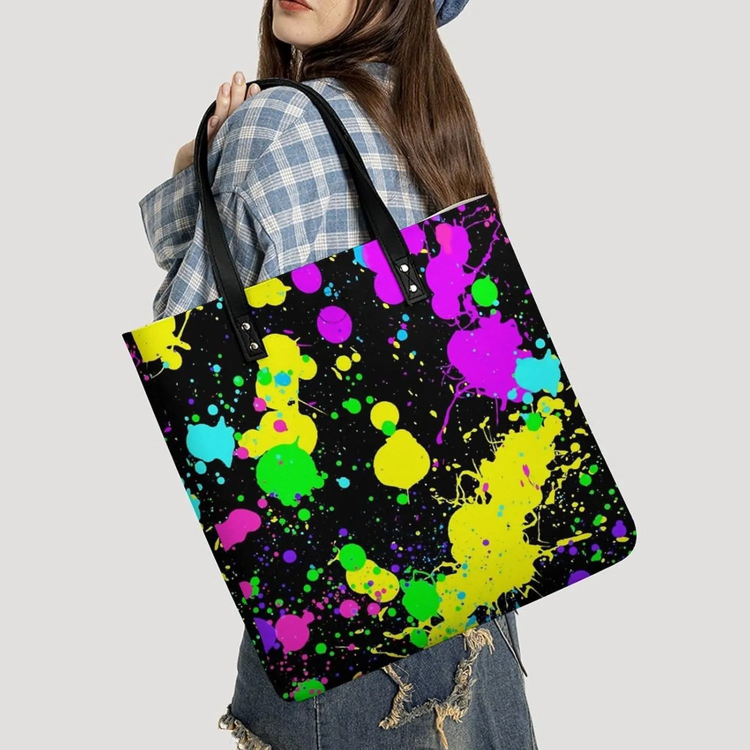 Mother Pearl Tiles Leather Tote Bag Is Sturdy Durable And Reusable Suitable for Various Occasions