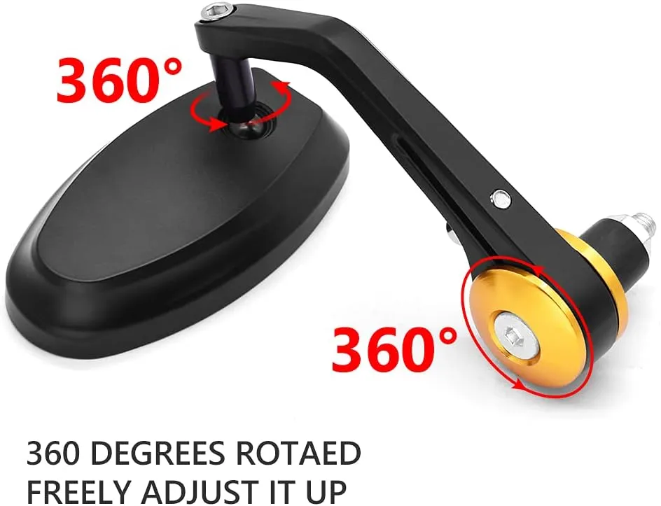 Motorbike Mirrors,for Y-AMAHA XT250 Tricker DT230 DT-125 230 for L-Anza 7/8" Motorcycl Side Mirrors Handle Bar End Modified Aluminum Rearview Mirror