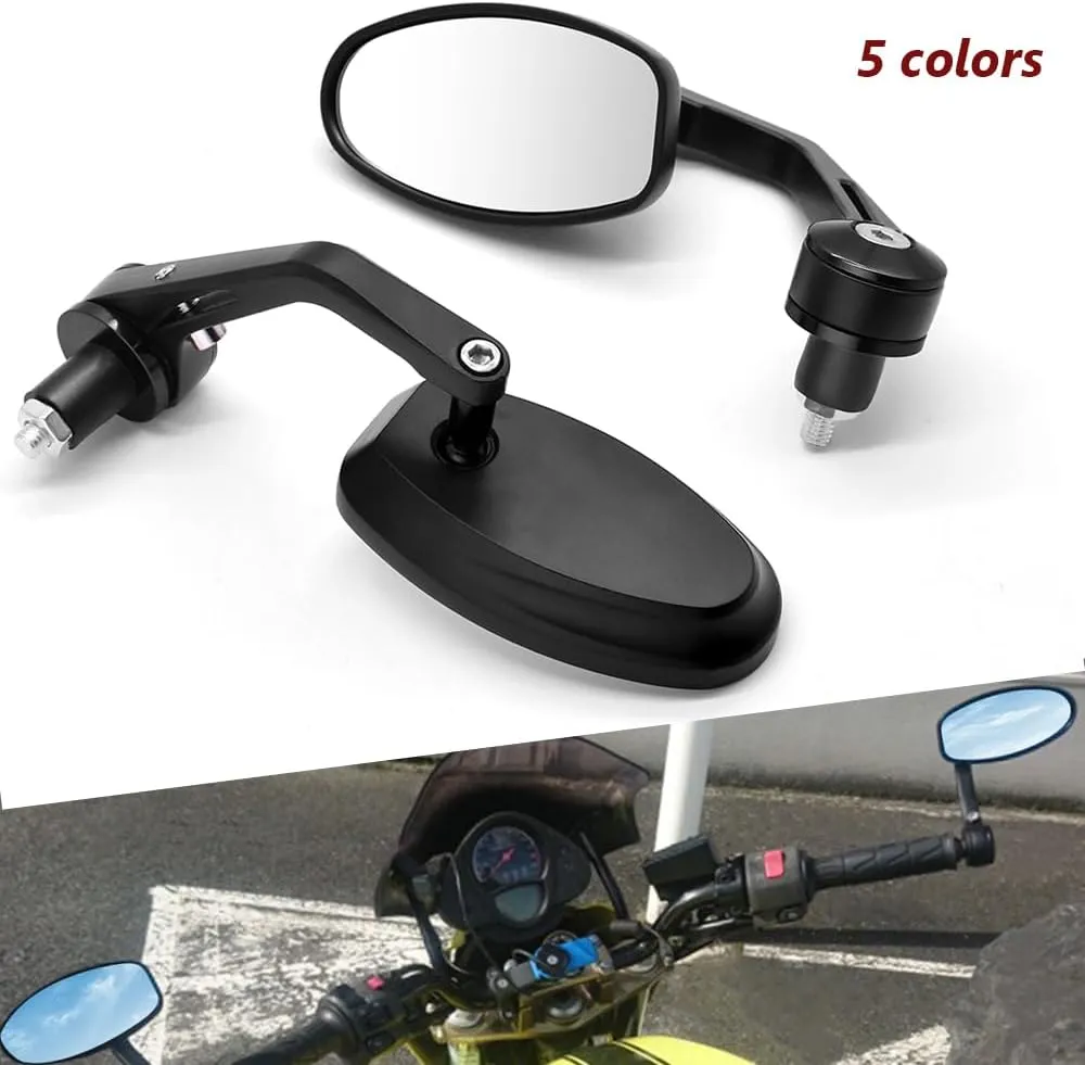 Motorbike Mirrors,for Y-AMAHA XT250 Tricker DT230 DT-125 230 for L-Anza 7/8" Motorcycl Side Mirrors Handle Bar End Modified Aluminum Rearview Mirror