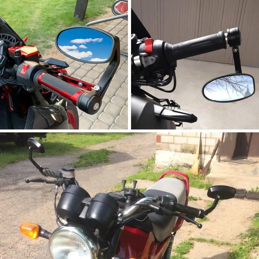 Motorbike Mirrors,for Y-AMAHA XT250 Tricker DT230 DT-125 230 for L-Anza 7/8" Motorcycl Side Mirrors Handle Bar End Modified Aluminum Rearview Mirror