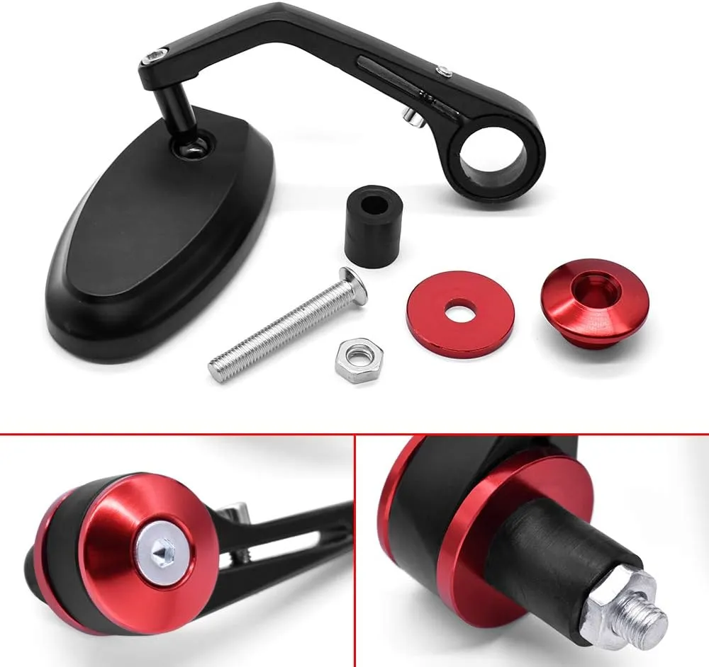 Motorbike Mirrors,for Y-AMAHA XT250 Tricker DT230 DT-125 230 for L-Anza 7/8" Motorcycl Side Mirrors Handle Bar End Modified Aluminum Rearview Mirror