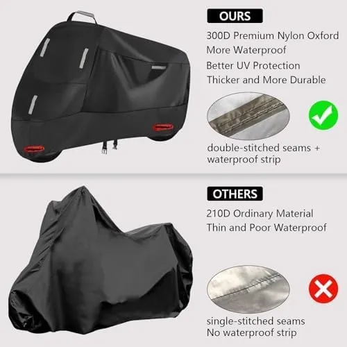 Motorcycle Cover for Honda Trail 125 2021-2024, Outdoor Protection Durable Motorbike Cover Motorcycle Protective Cover Scooter Cover Tear-Resistant Sun Outdoor Accessorie, B Red