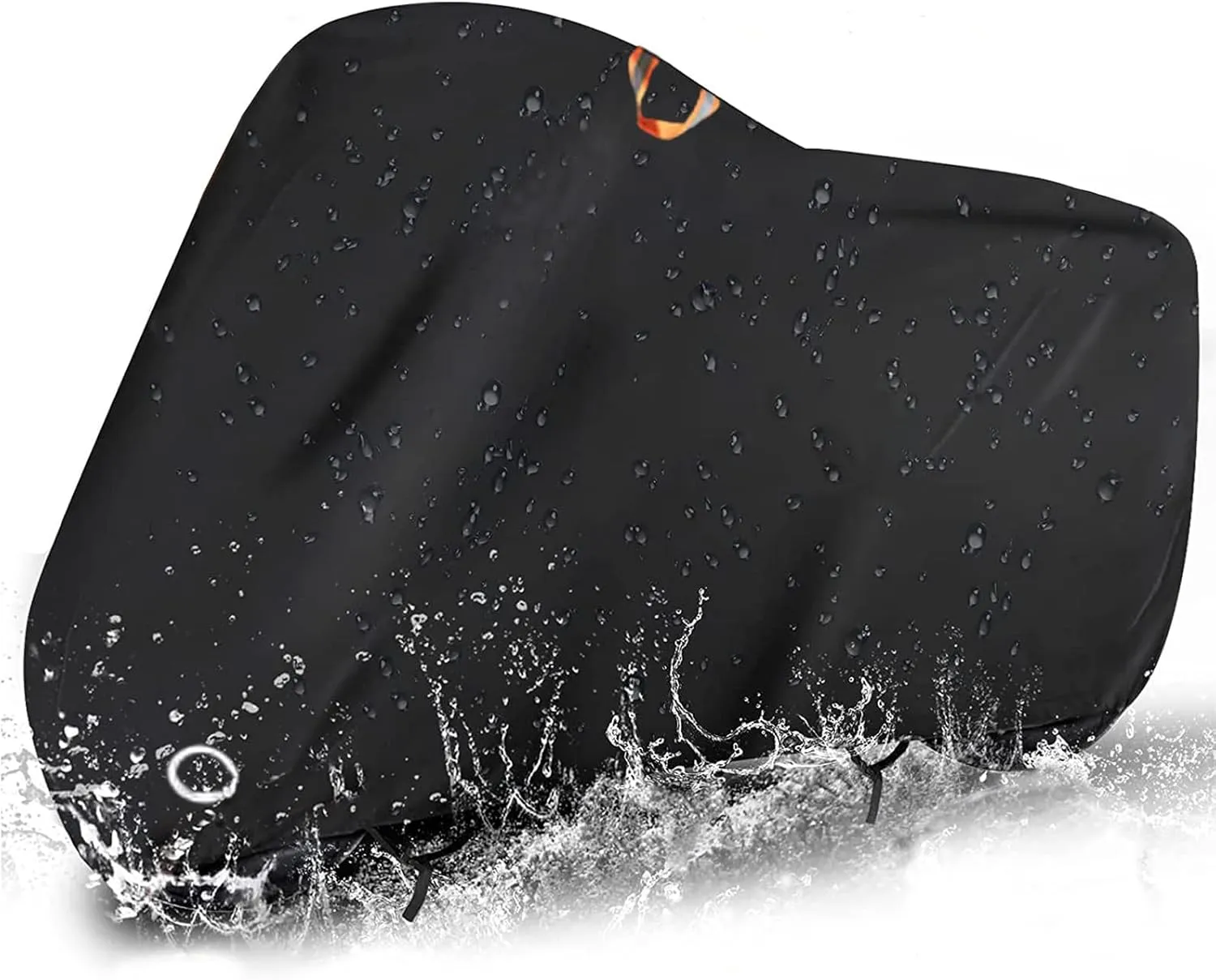 Motorcycle Cover, Scooter Cover Waterproof Outdoor All Season, Motorbike Cover with Lock-Hole, Bandage, Storage Bag-Protect Against Dust, Debris, Rain and Weather