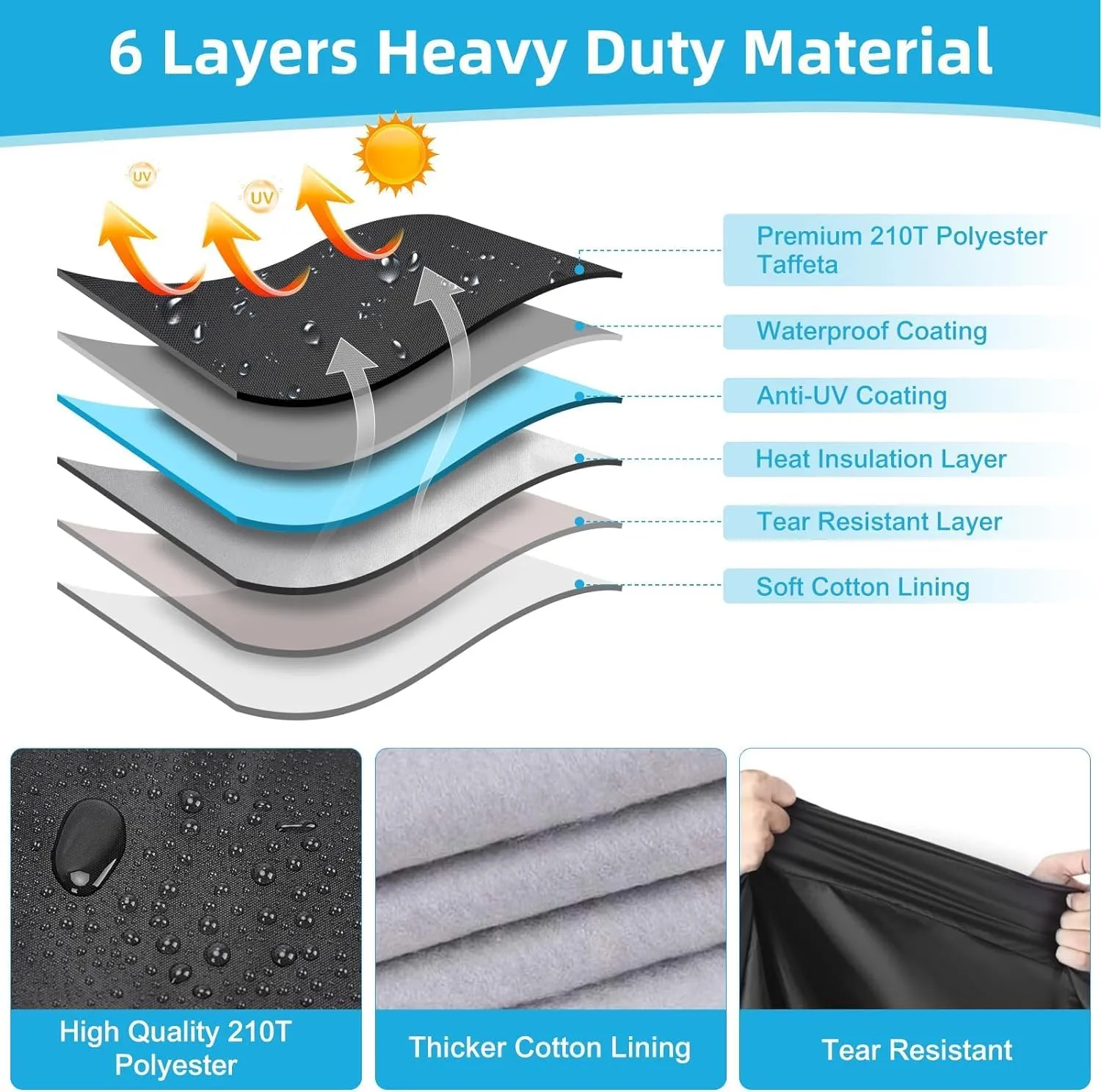 Motorcycle Cover Waterproof for Honda Super Cub C125 ABS/CT125 Trail 125 Hunter Cub, Heavy Duty Outdoor Sun UV Rain Dust All Weather Protection Motorbike Cover with Soft Cotton Lining & Lock Hole