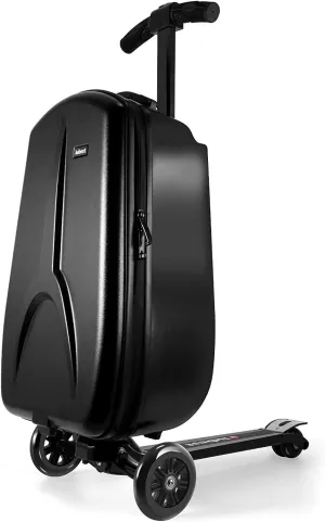 MRPLUM Scooter Luggage for Adults, Scooter Suitcase with Wheels Foldable Suitcase Trolley Case Bags for Travel Business Black