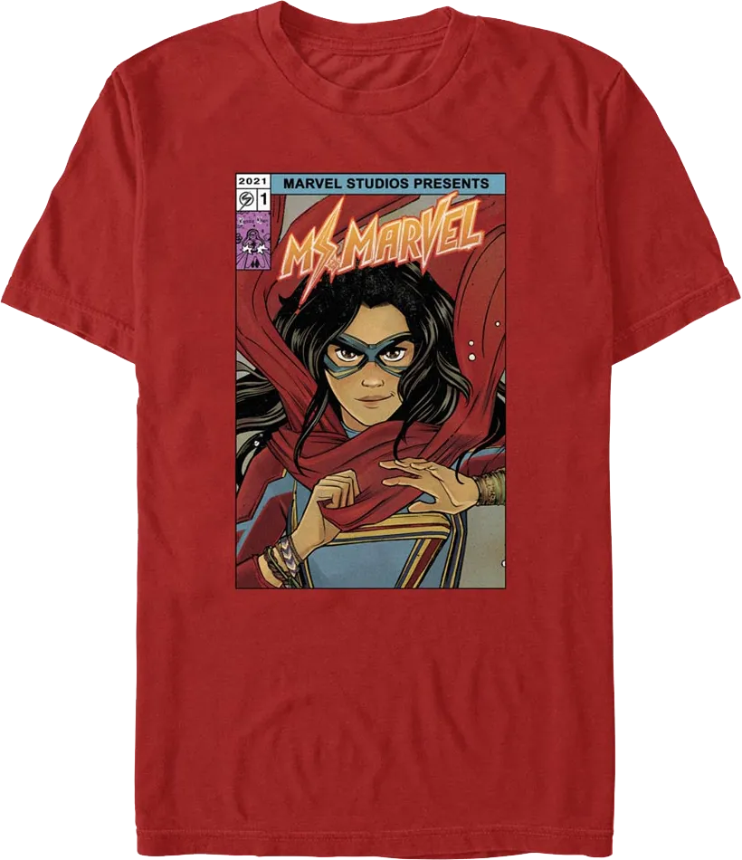 Ms. Marvel Comic Book Cover Marvel Comics T-Shirt