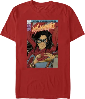 Ms. Marvel Comic Book Cover Marvel Comics T-Shirt