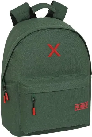 Munich Basic "Green" Laptop Backpack 14.1", Green, Estándar, Casual