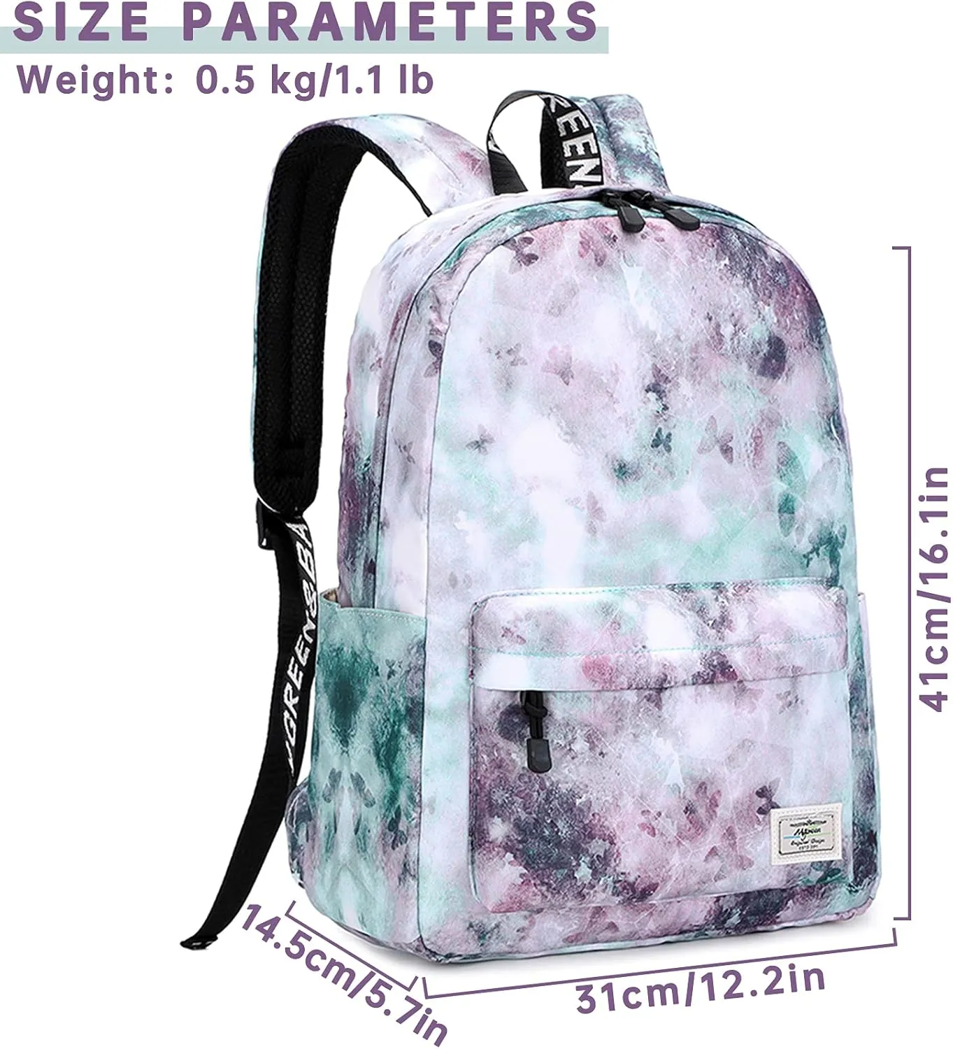 mygreen Kids Backpack, Kawaii Girls Backpack for School