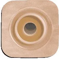 Natura® Flexible Stomahesive® Skin Barrier, 4" x 4" (10cm x 10cm) Tan, Pre-Cut Stoma Opening 1-3/8" (35mm), Flange 1-3/4" (45mm) - Box of 10