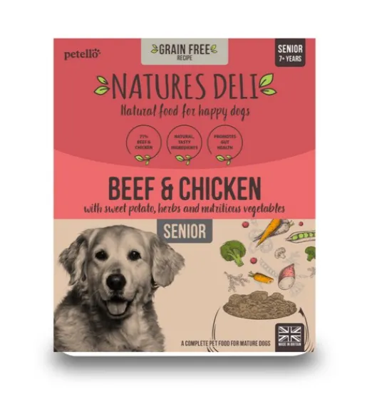 Natures Deli Grain Free Beef & Chicken Senior 395g