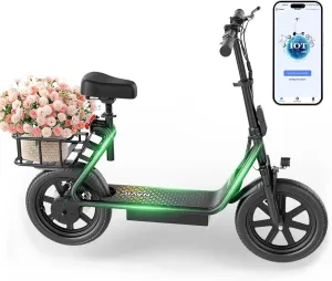 NAVIC T1XR/T1 Electric Scooter Adults,27Mile Range,Top Speed 22Mph,750W Peak Motor,14'' Pneumatic Tires,Electric Scooter for Adults,Foldable e Scooter with Back Basket