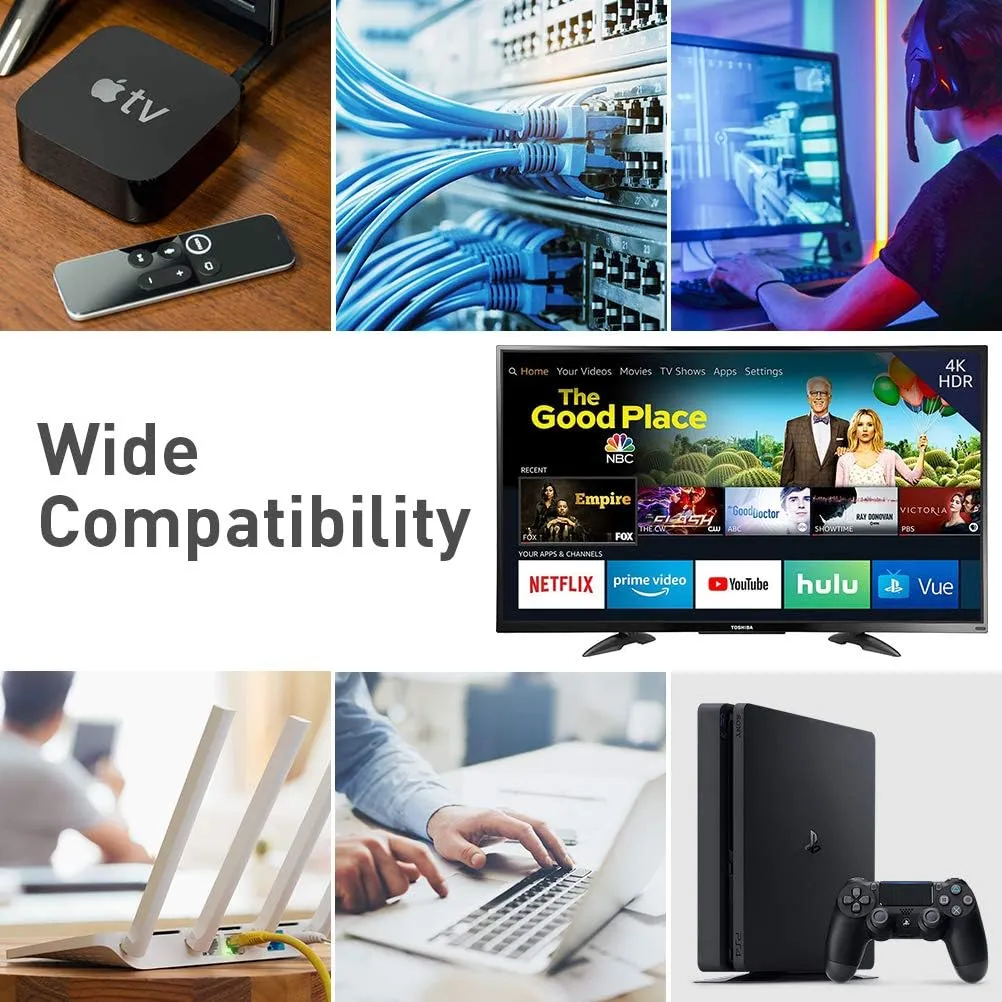Network Cable, Shielded Ethernet Cable, Cat8 75ft Cable, Gold Plated RJ45 Connectors, 26AWG Cat8 Network Cable, Weatherproof 40Gbps 2000Mhz F/FTP LAN Cables for Gaming, Xbox, Modem, Router, PC