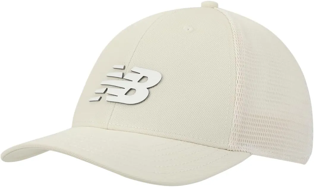 New Balance Adult Unisex 6 Panel Lightweight Adjustable Stretch Running Workout Trucker Hat