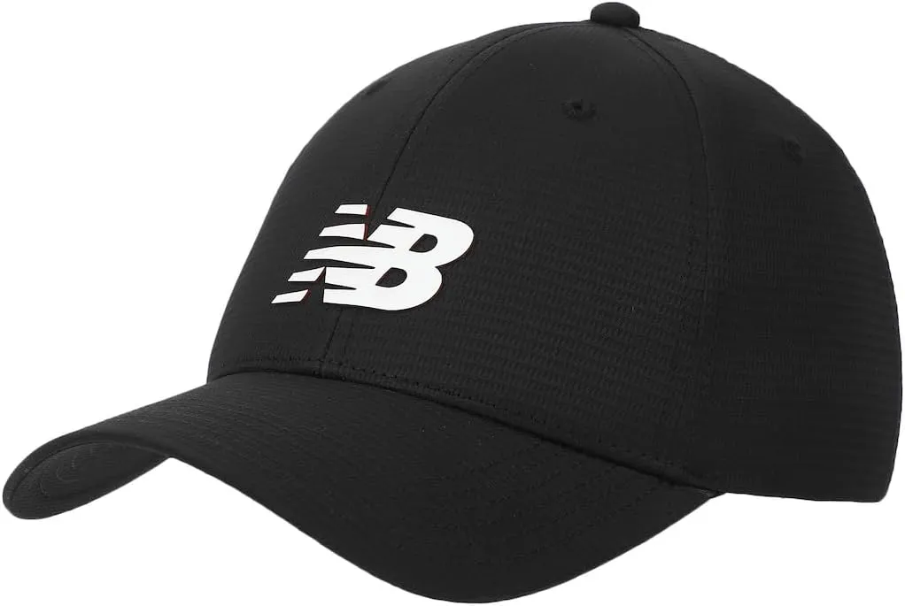 New Balance Adult Unisex 6 Panel Structured Stretch-Fit Performance Running Workout Gym Hat