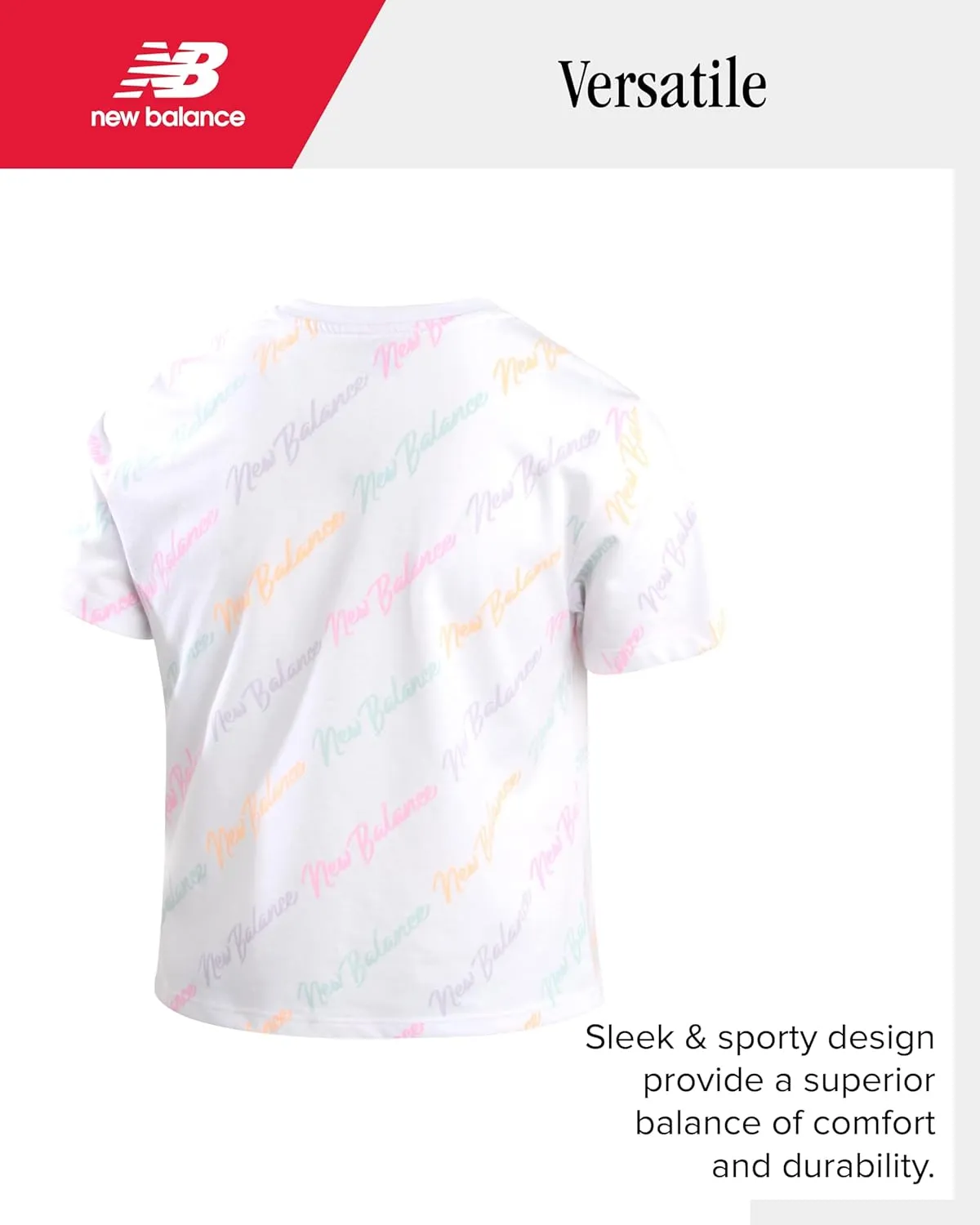 New Balance Girls' Active Shorts Set - 3 Piece Performance T-Shirt, Tank Top, and Gym Shorts - Summer Outfit for Girls (7-12)