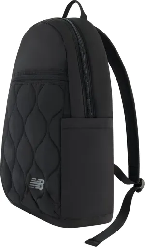 New Balance Laptop Backpack, Quilted Commuter Travel Bag for Men and Women, Black, 19 Inch