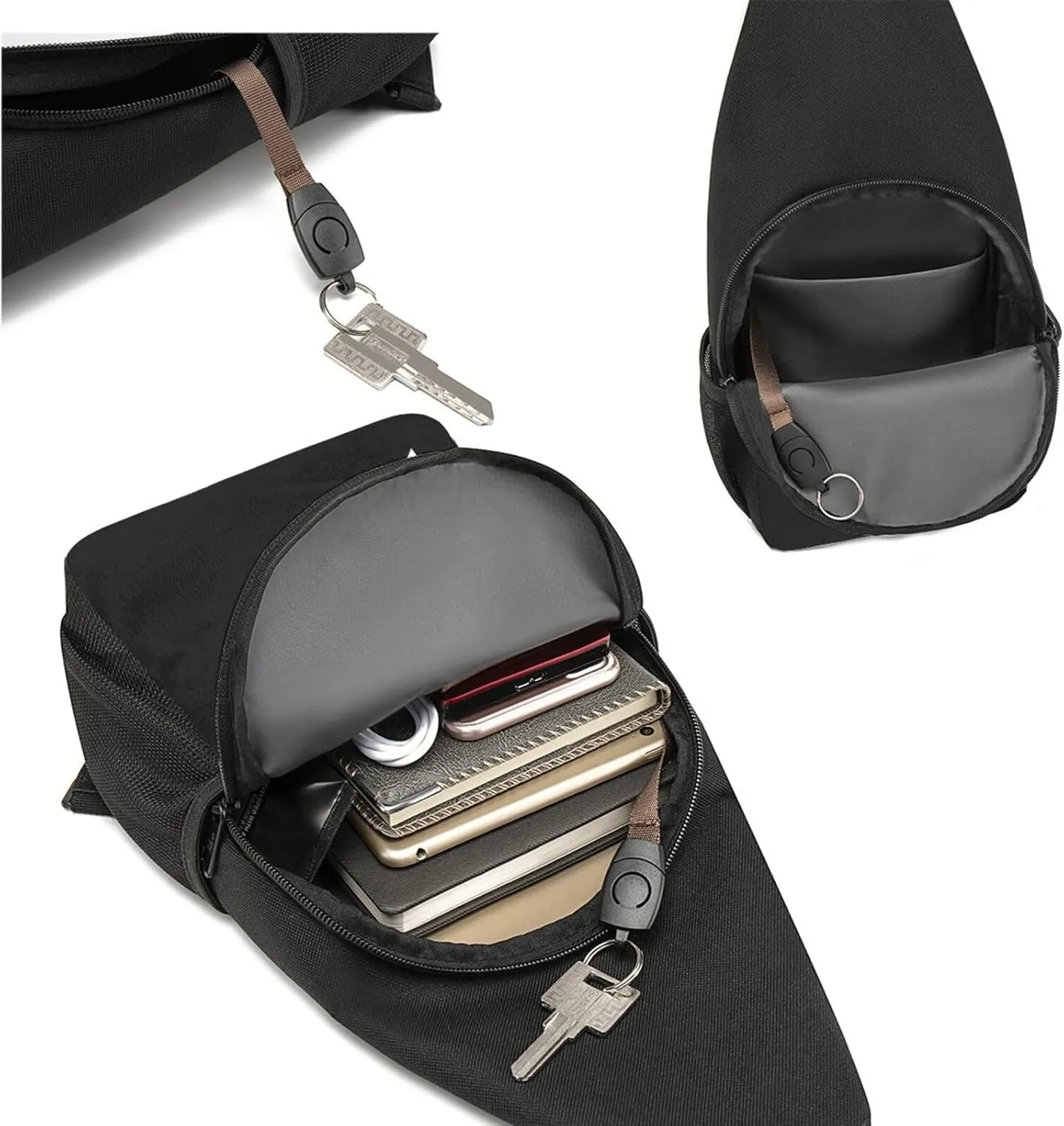 New Zealand Maori Fern Sling Bag Crossbody Backpack Shoulder Casual Daypack Bags for Men Women