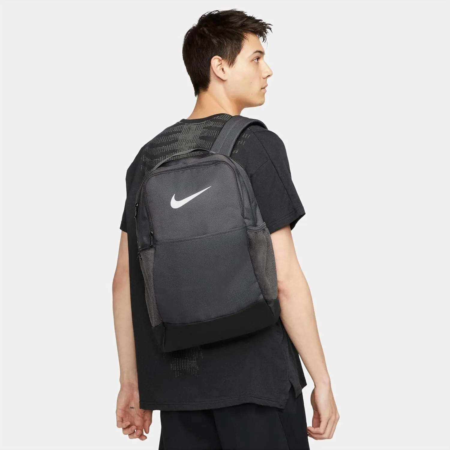 Nike Brasilia 9.5 Training Backpack, Iron Grey/Black/White, Medium