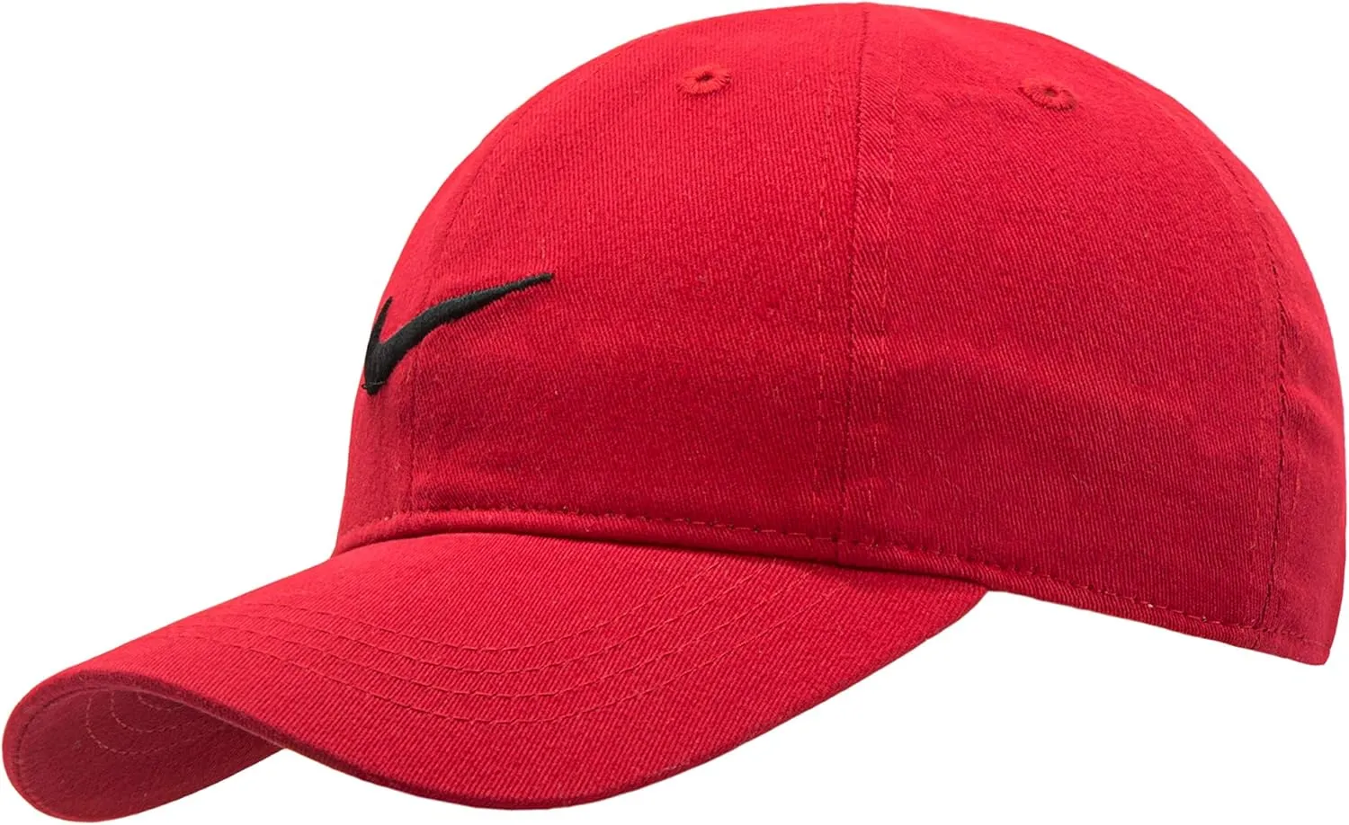 Nike Kids' Little Classic Twill Basball Hat, Black/Gym Red, 4/7