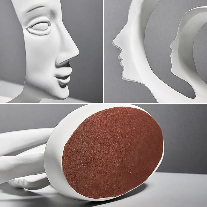Nordic Statue Face Model Figure Home Decoration Accessories for Living Room Modern Abstract Sculpture Office Desk Figurines