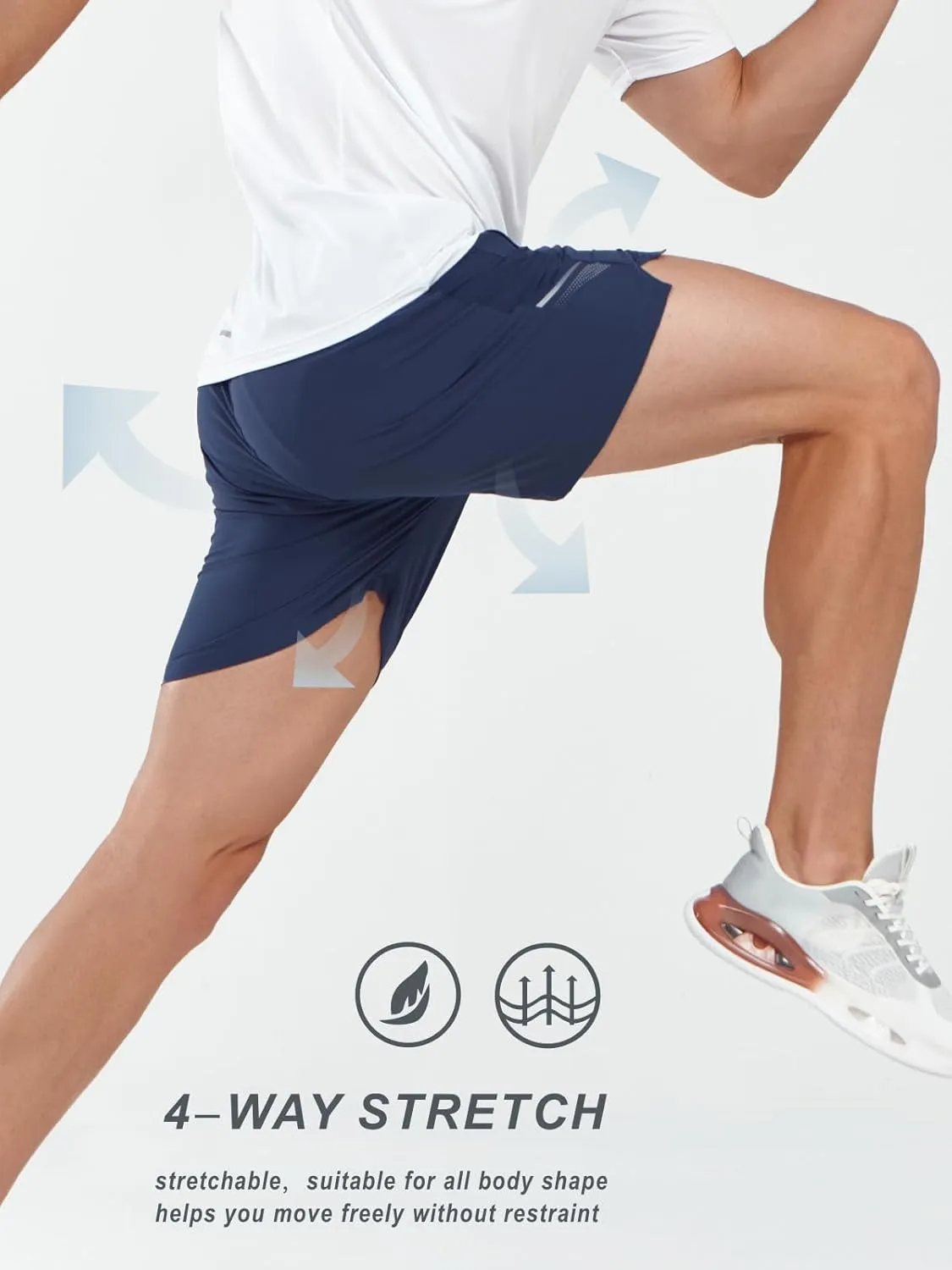 NORTHYARD Men's Athletic Running Shorts 5" Quick Dry Lightweight with Zip Pockets Gym Workout Active