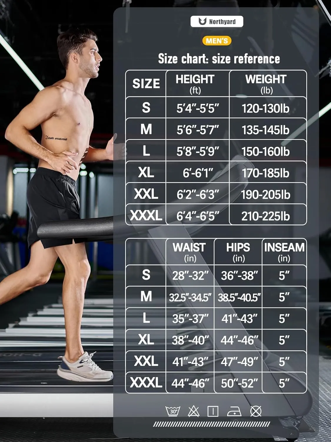 NORTHYARD Men's Running Athletic Shorts 5'' Workout Gym Tennis Short Quick Dry Lightweight Active Sports Basketball