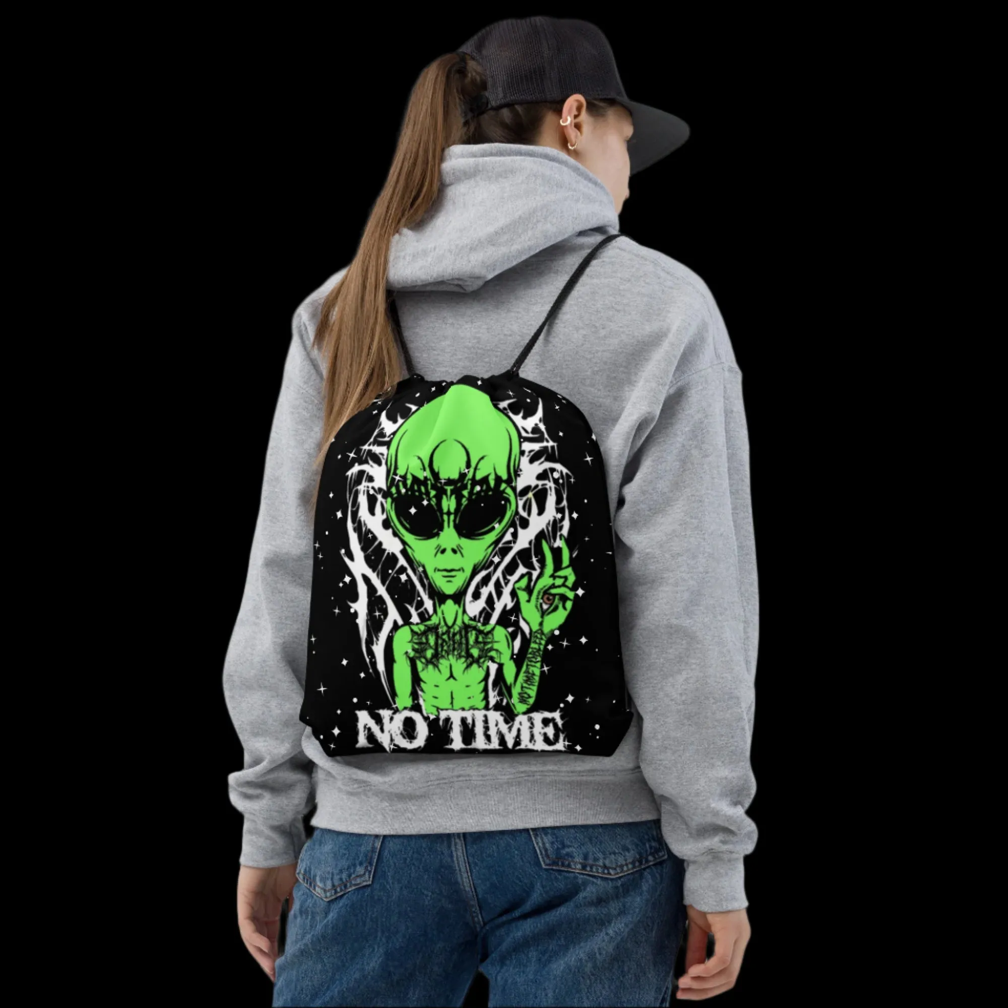 notime alienDrawstring bag