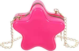 Novelty Wallets, Star Crossbody Bag, Women Shoulder Bag, Pvc Messenger Bag for Mother Wife Girlfriend (Sky-blue)