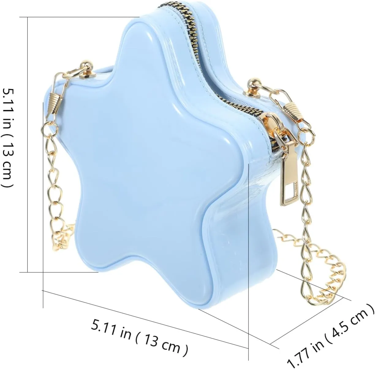 Novelty Wallets, Star Crossbody Bag, Women Shoulder Bag, Pvc Messenger Bag for Mother Wife Girlfriend (Sky-blue)