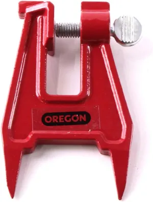 Oregon Filing Vise Pocket Stump Vise for Filing Chainsaw Chains, Provides Secure Filing Set-up on any Tree Stump (26368A),Red